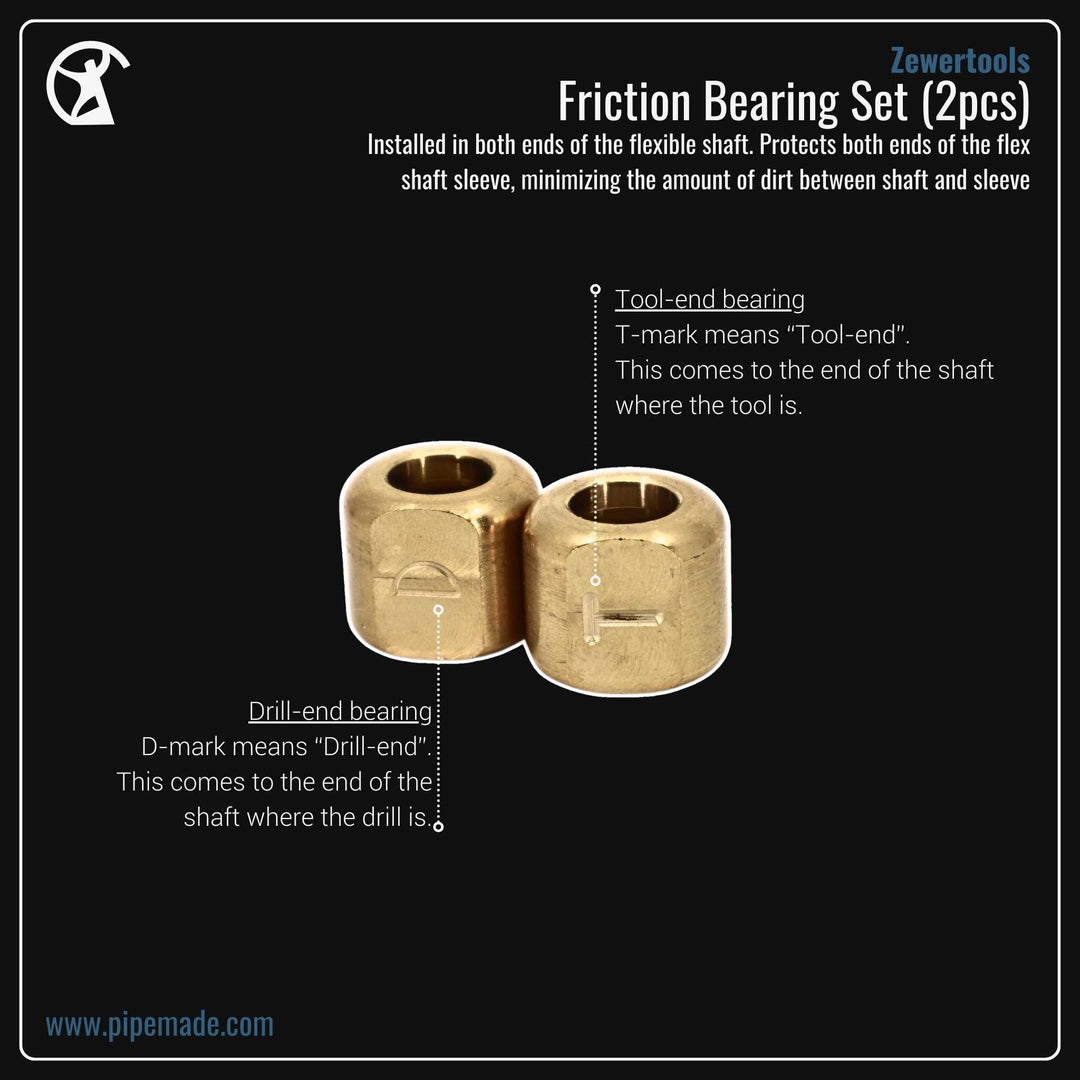 Informative Product image of Friction Bearing Set (2pcs) manufactured by Zewer | Drain Cleaning and Plumber Tool Store Pipemade.com