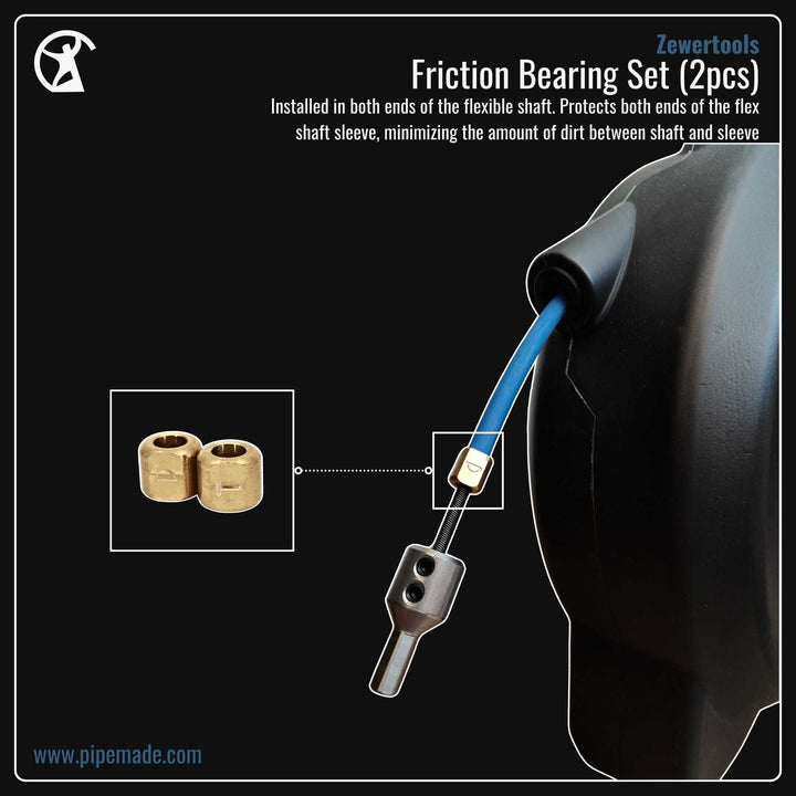 Informative Product image of Friction Bearing Set (2pcs) manufactured by Zewer | Drain Cleaning and Plumber Tool Store Pipemade.com