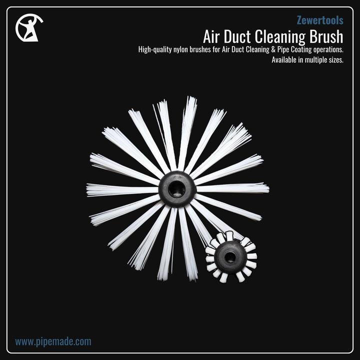 Informative Product image of Air Duct Cleaning Brush manufactured by Zewer | Drain Cleaning and Plumber Tool Store Pipemade.com