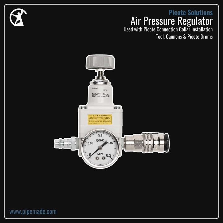 Informative Product image of Air Pressure Regulator manufactured by Picote Solutions | Drain Cleaning and Plumber Tool Store Pipemade.com