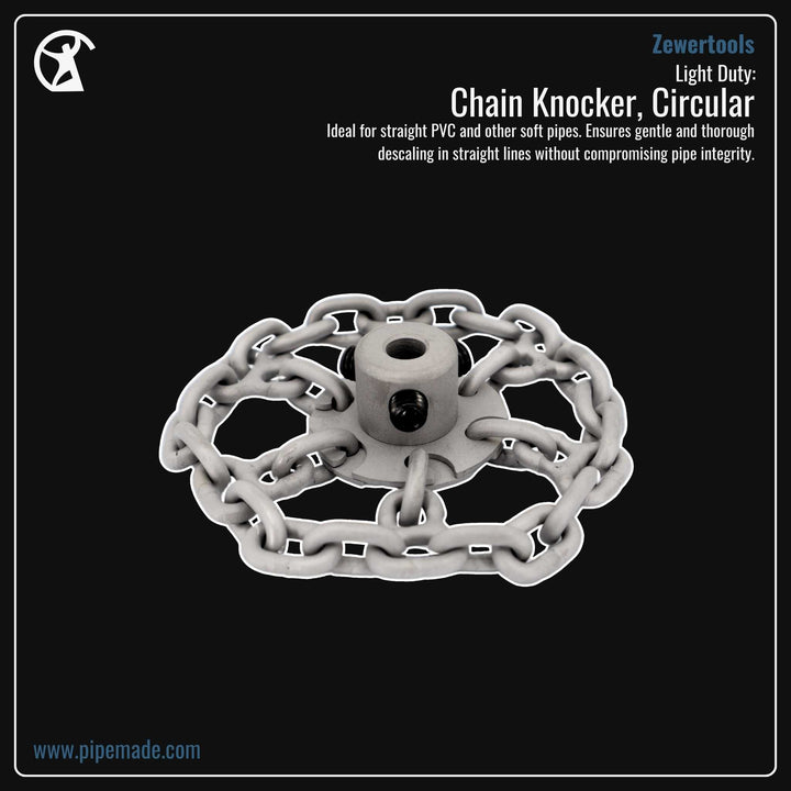 Informative Product image of Light Duty: Chain Knocker, Circular manufactured by Zewer | Drain Cleaning and Plumber Tool Store Pipemade.com