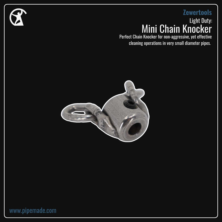 Informative Product image of Light Duty: Mini Chain Knocker manufactured by Zewer | Drain Cleaning and Plumber Tool Store Pipemade.com