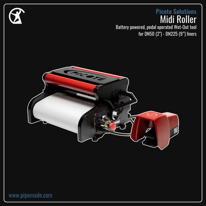 Informative Product image of Midi Roller manufactured by Picote Solutions | Drain Cleaning and Plumber Tool Store Pipemade.com