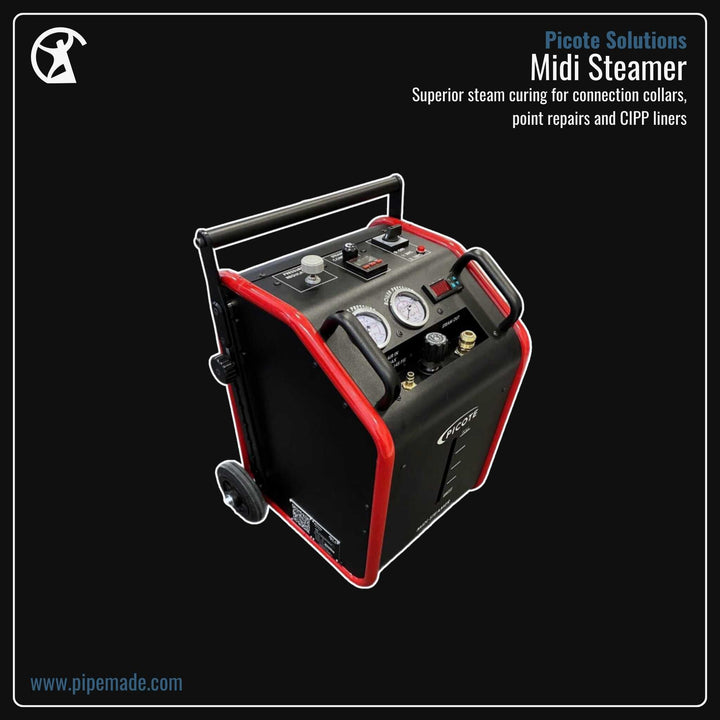 Informative Product image of Midi Steamer manufactured by Picote Solutions | Drain Cleaning and Plumber Tool Store Pipemade.com