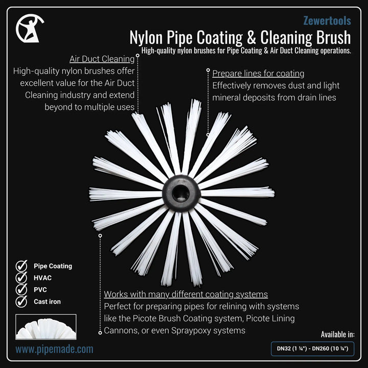 Nylon Pipe Coating & Cleaning Brush