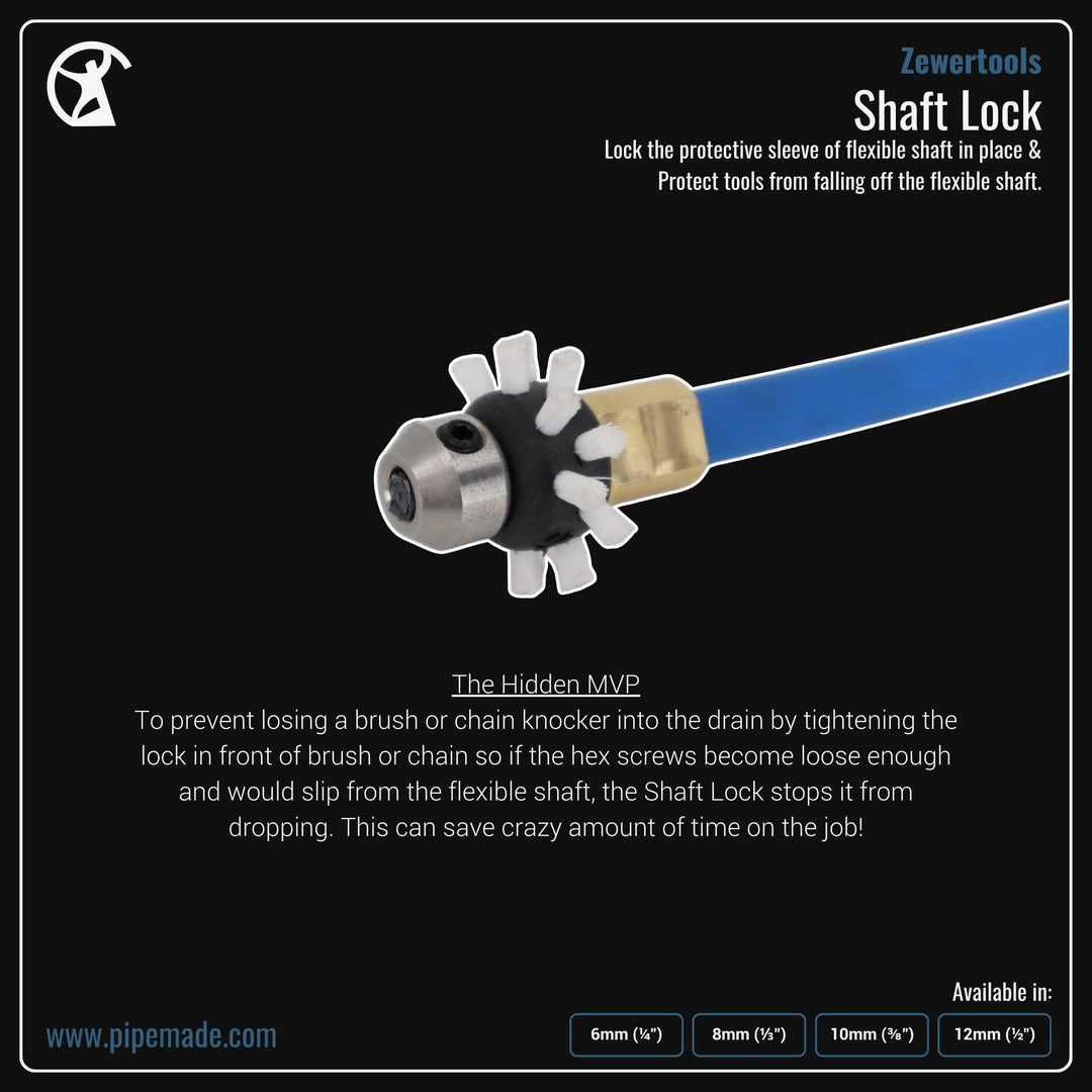 Informative Product image of Shaft Lock manufactured by Zewer | Drain Cleaning and Plumber Tool Store Pipemade.com