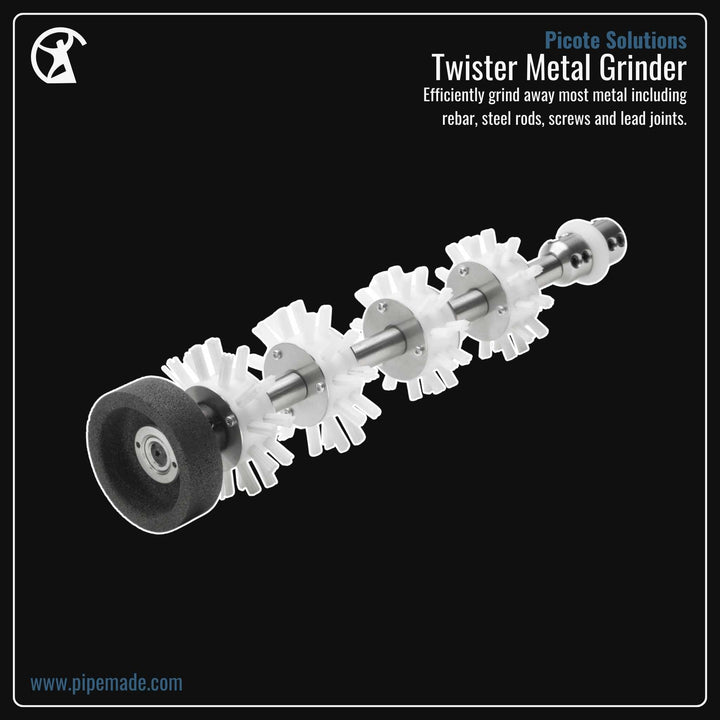 Informative Product image of Twister Metal Grinder manufactured by Picote Solutions | Drain Cleaning and Plumber Tool Store Pipemade.com