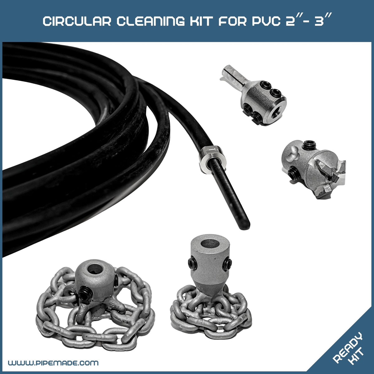 Circular Cleaning Kit for PVC DN50 (2″) - DN75 (3″)