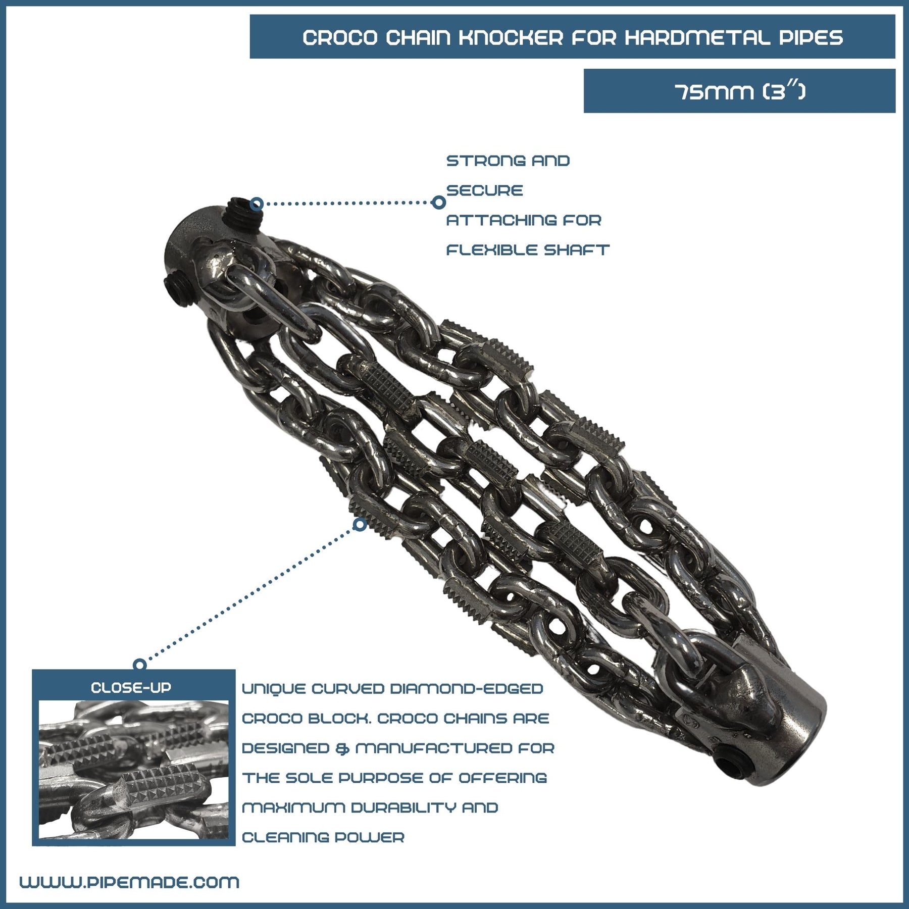 Croco Chain Knocker for Hardmetal Pipes