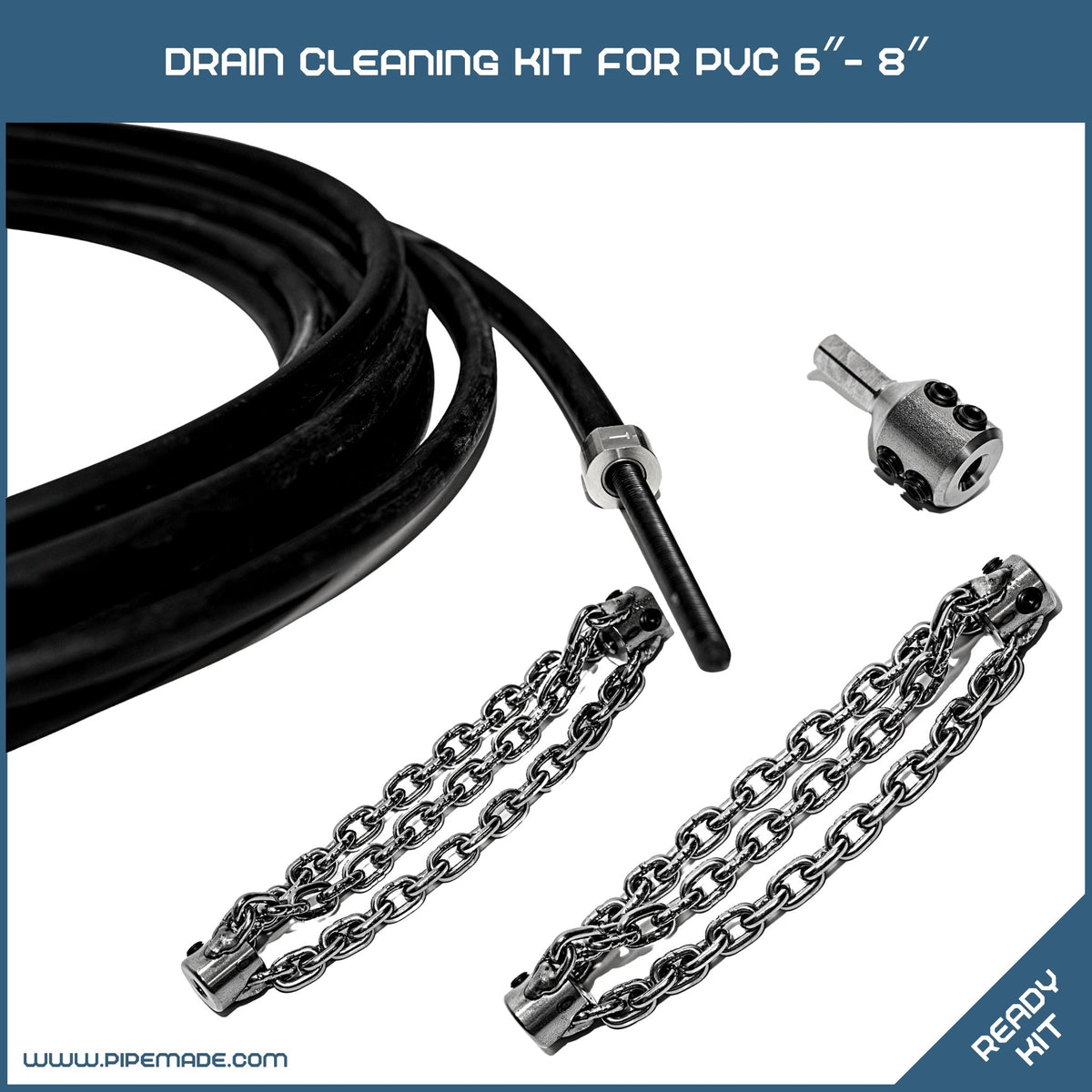 Drain Cleaning Kit for PVC DN150 (6″) - DN200 (8″)