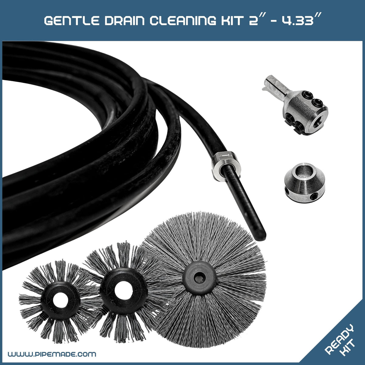 Gentle Drain Cleaning Kit DN50 (2″) - DN110 (4.33″)