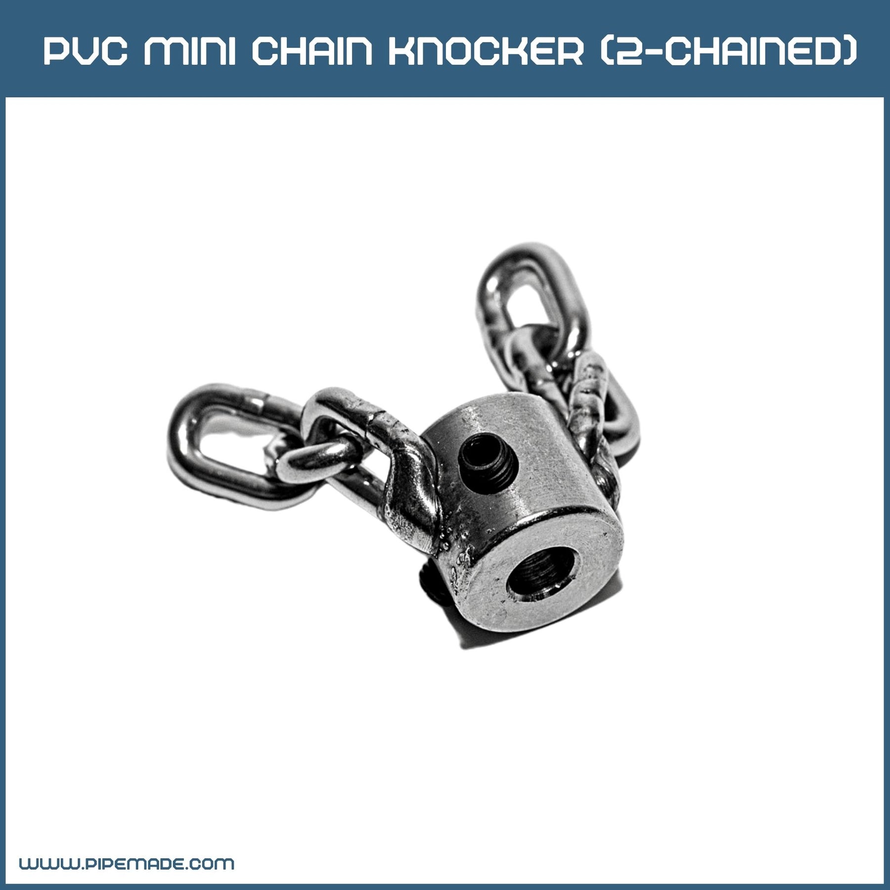 PVC Mini Chain Knocker (2-Chained) | Plain Chain Knockers. Cleaning Chains | Zewer | mini-pvc-chain-knocker-2-chained