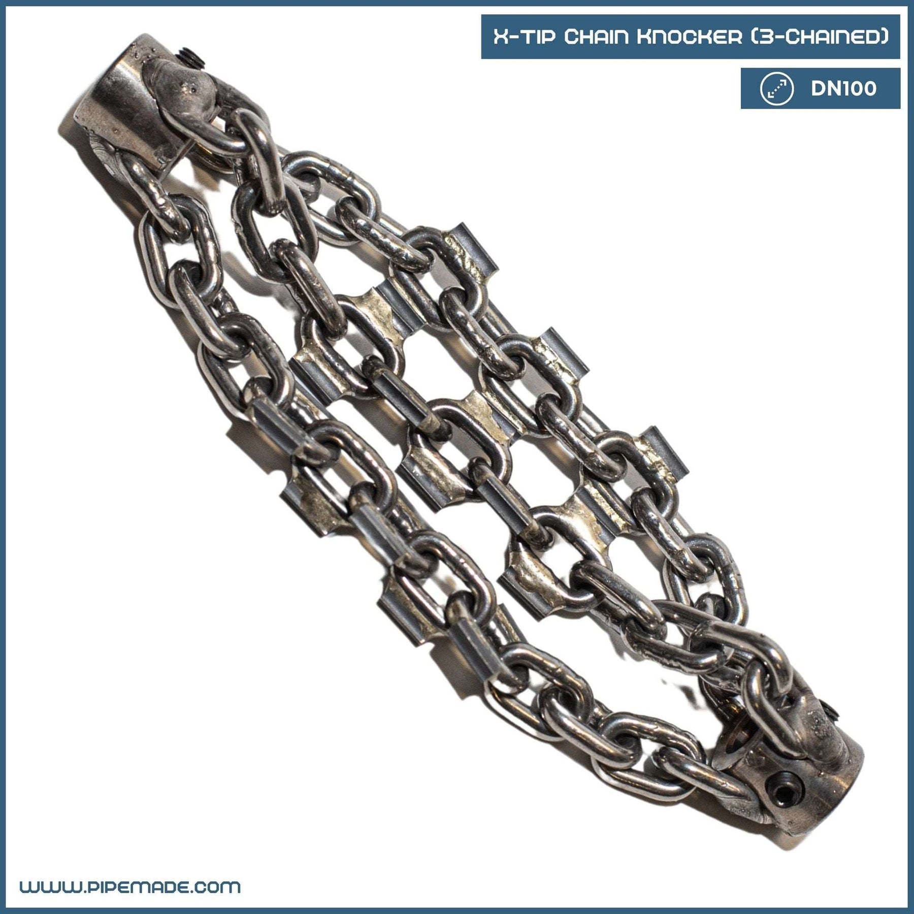 X-Tip Chain Knocker (3-Chained) | X-tip Chain Knockers. Cleaning Chains | Zewer | zewer-x-tip-chain-knocker-3-chained