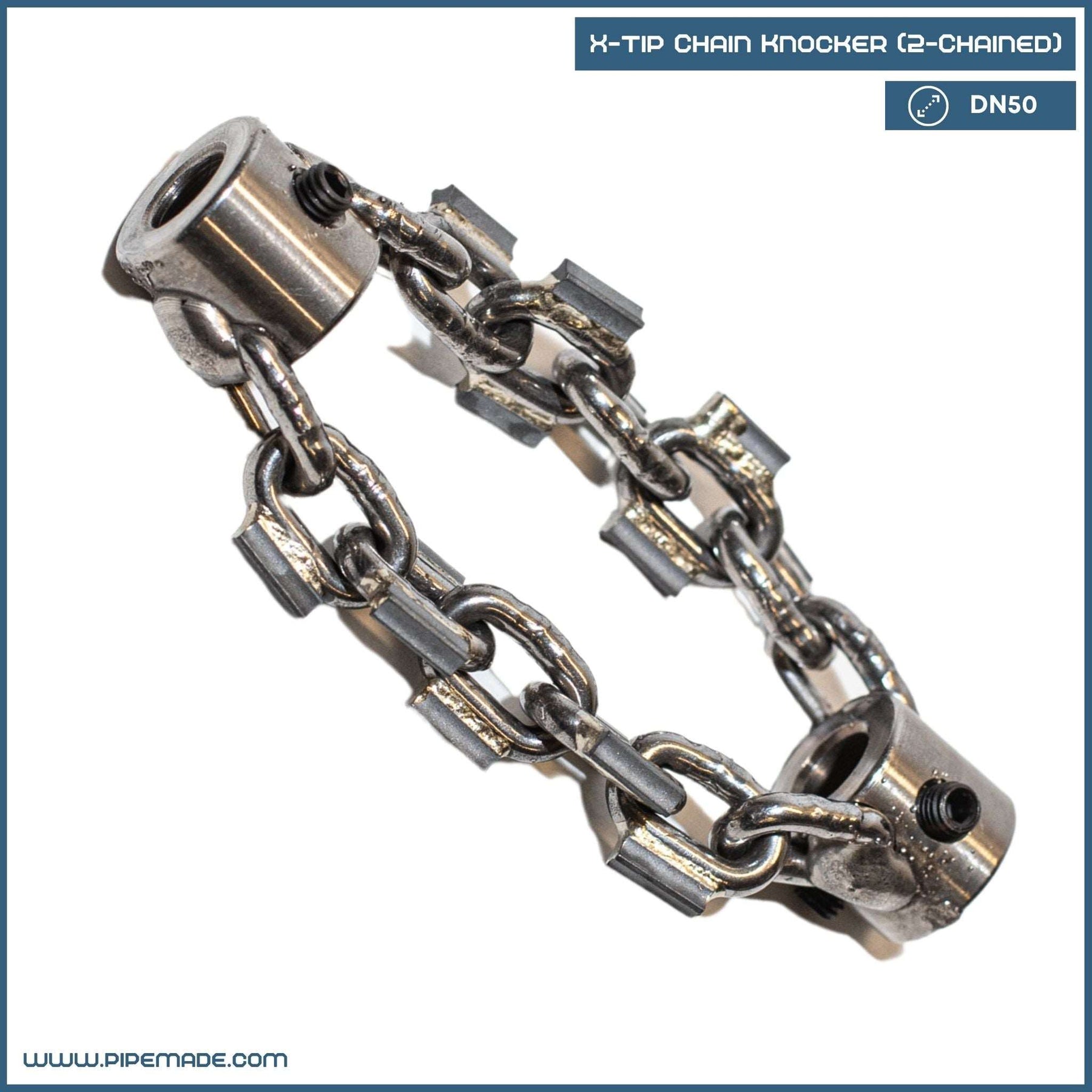 X-Tip Chain Knocker (2-Chained) | X-tip Chain Knockers. Cleaning Chains | Zewer | zewer-x-tip-chain-knocker-2-chained